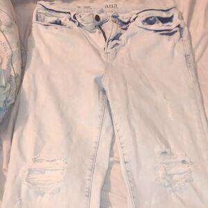 a.n.a Light Blue Distressed Skinny Jeans